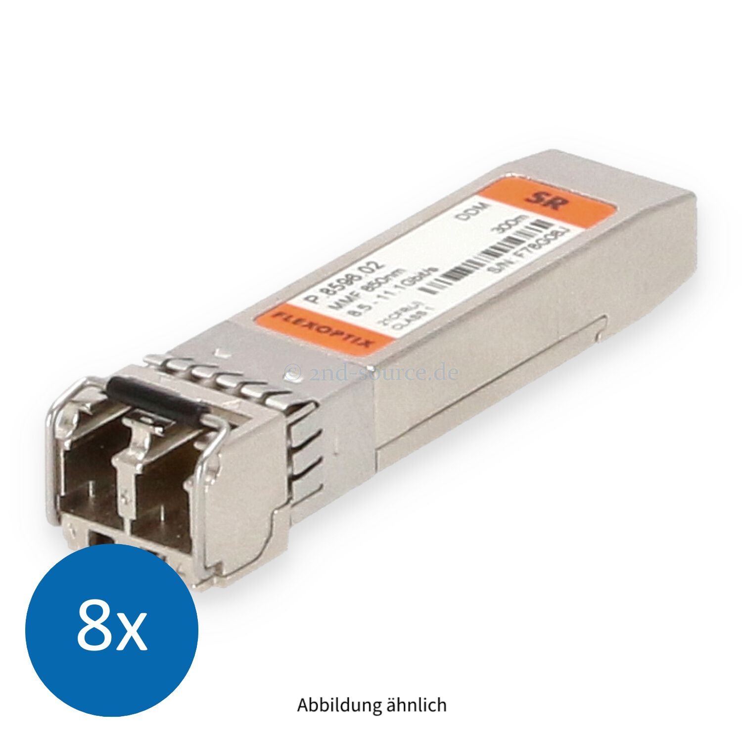 8x Flexoptix 10GbE SFP+ Short Wave Transceiver Module P.8596.02