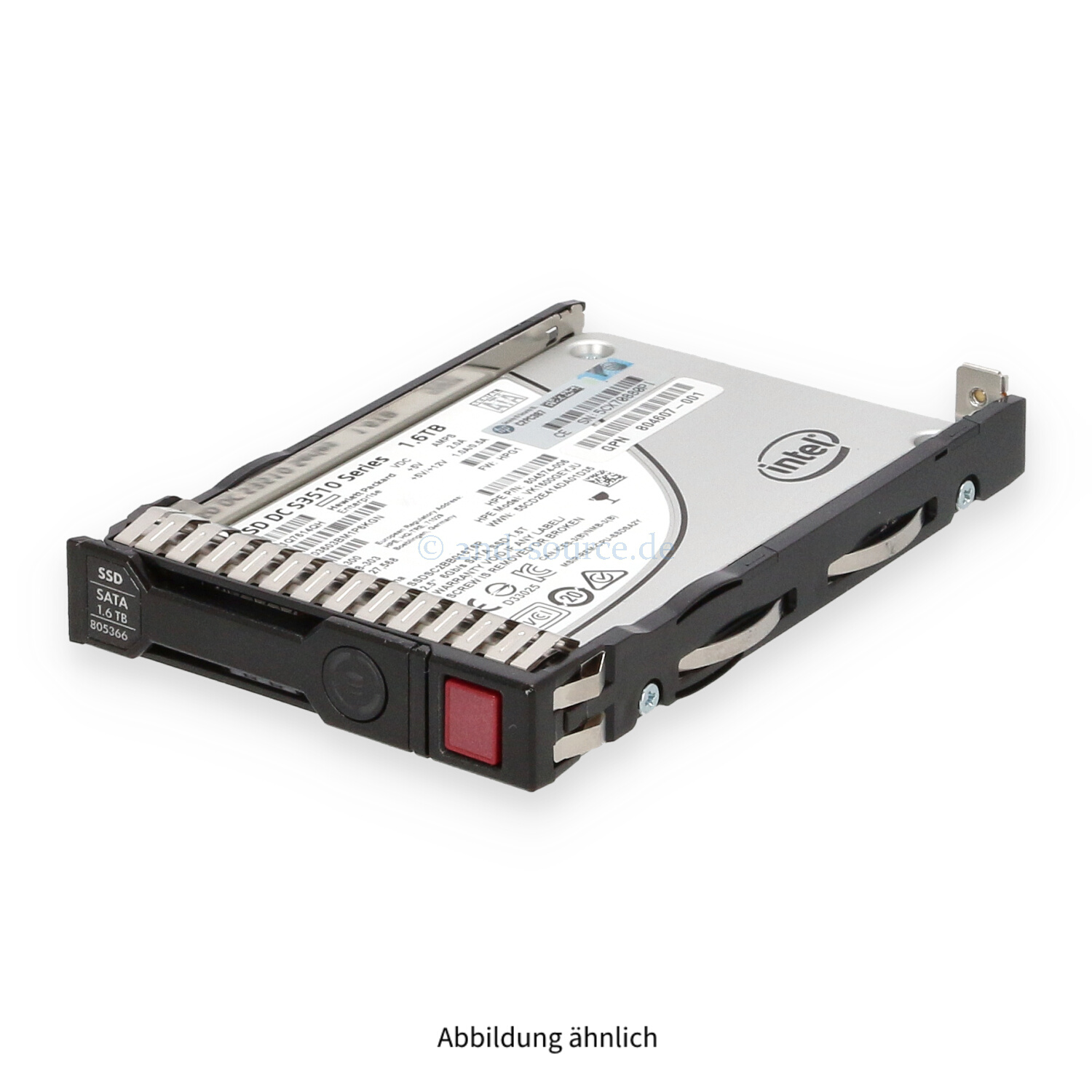 HPE 1.6TB SATA 6G Read Intensive SFF SC HotPlug SSD 804605-B21 805366-001