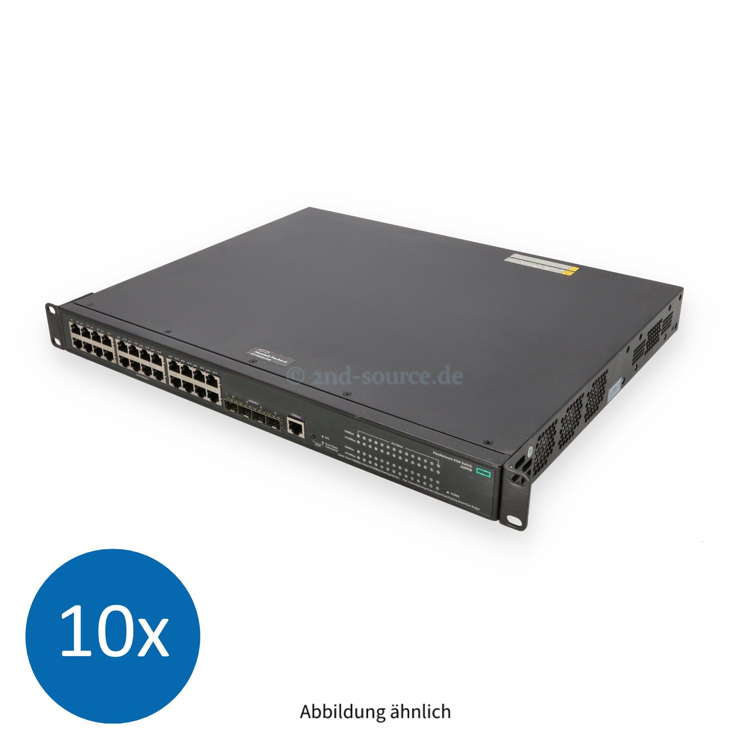 10x HPE FlexNetwork 5120-24G-PoE+ 24x RJ-45 1GbE PoE+ 4x SFP 1GbE SI Switch JG091B JG091-61201