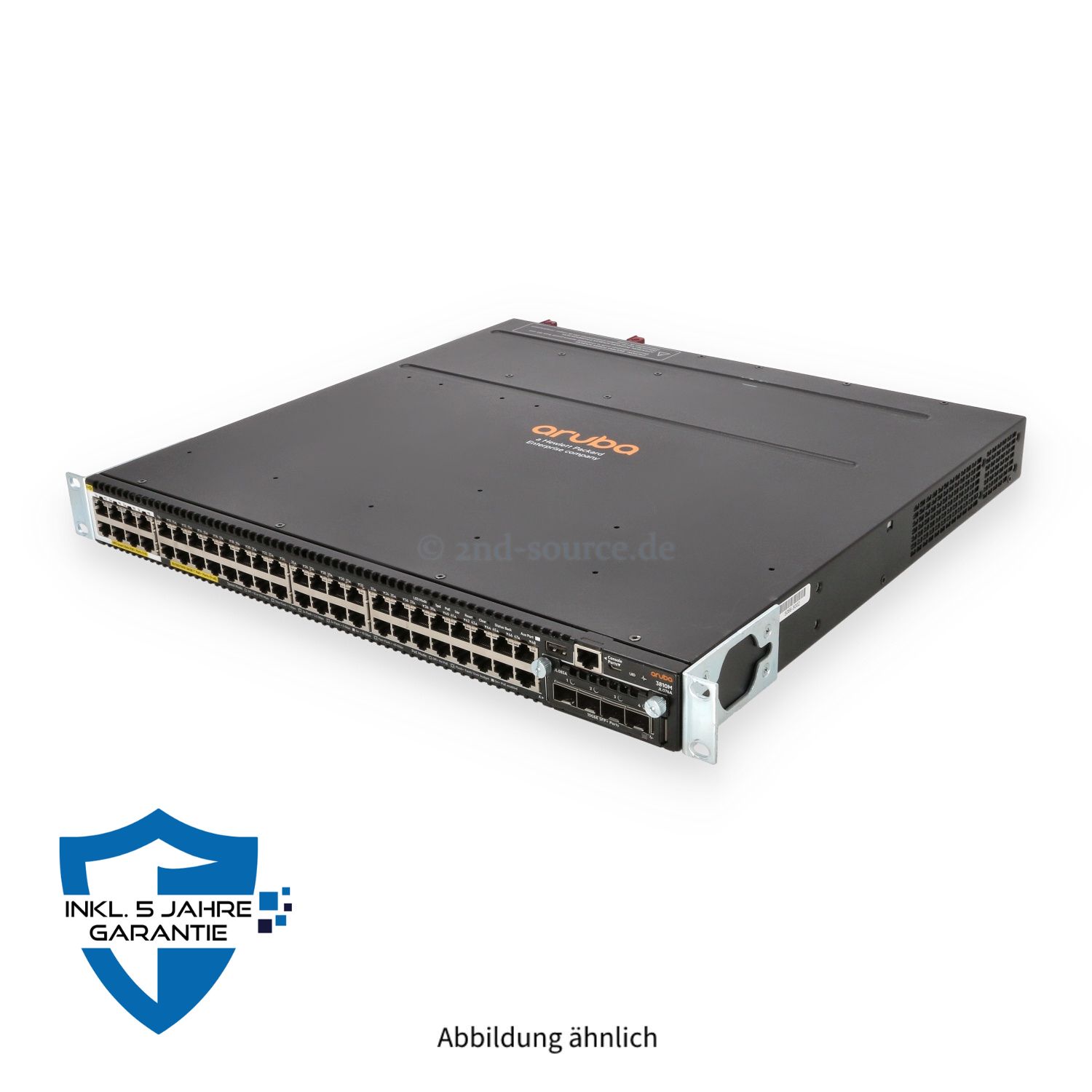 HPE Aruba 3810M 40x RJ-45 1GbE PoE+ 8x RJ-45 5GbE PoE+ Smart Rate 4x Stacking 4x SFP+ 10GbE MACsec Module 2x 1050W Switch JL076A JL076-61001