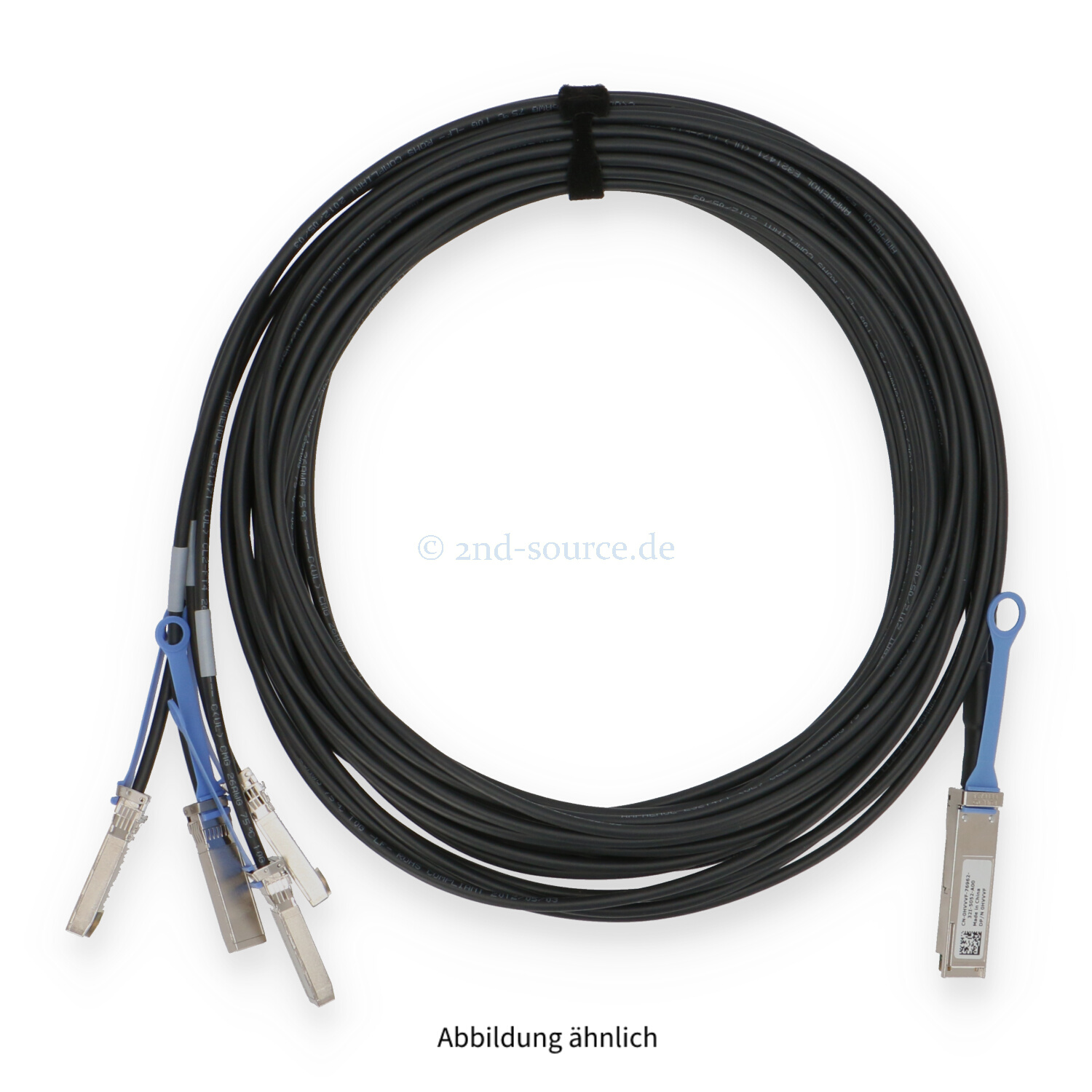 Dell 5.0m QSFP+ 40GbE to 4x SFP+ 10GbE DAC Direct Attach Copper Cable HVVVF 0HVVVF