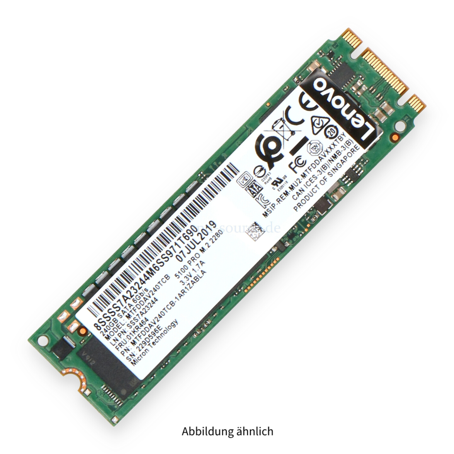 Lenovo 240GB SATA 6G M.2 SSD 01KR464