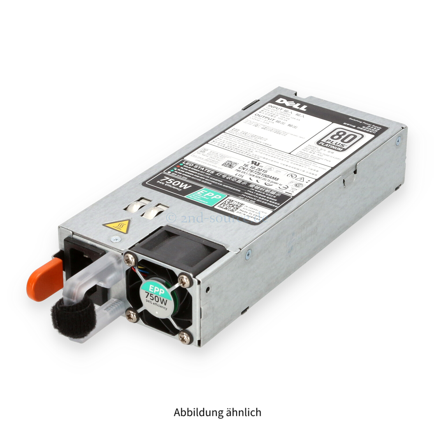 Dell 750W 80 Plus Platinum HotPlug Power Supply G6W6K 0G6W6K