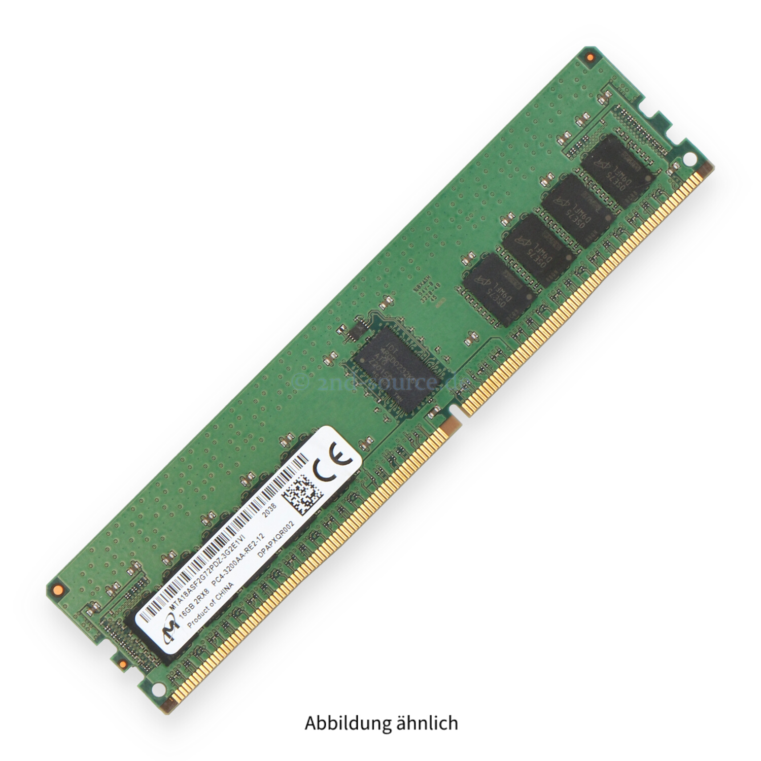 Micron 16GB PC4-25600AA-R DIMM Dual Rank x8 (DDR4-3200) Registered ECC MTA18ASF2G72PDZ-3G2E1