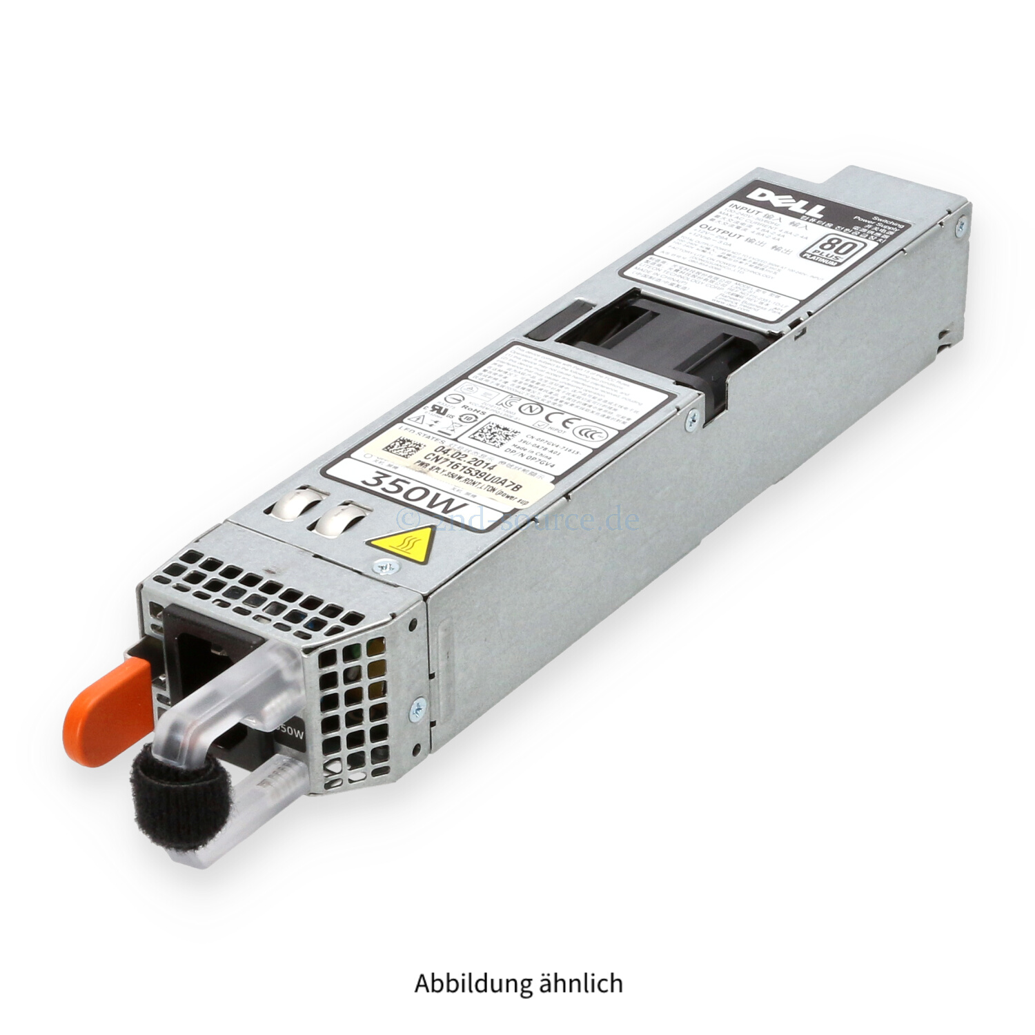 Dell 350W 80 Plus Platinum HotPlug Power Supply R320 R420 P7GV4 0P7GV4