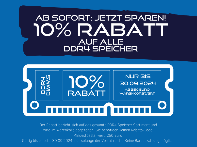 2nd Source - 10 Prozent Rabatt DDR4 RAM