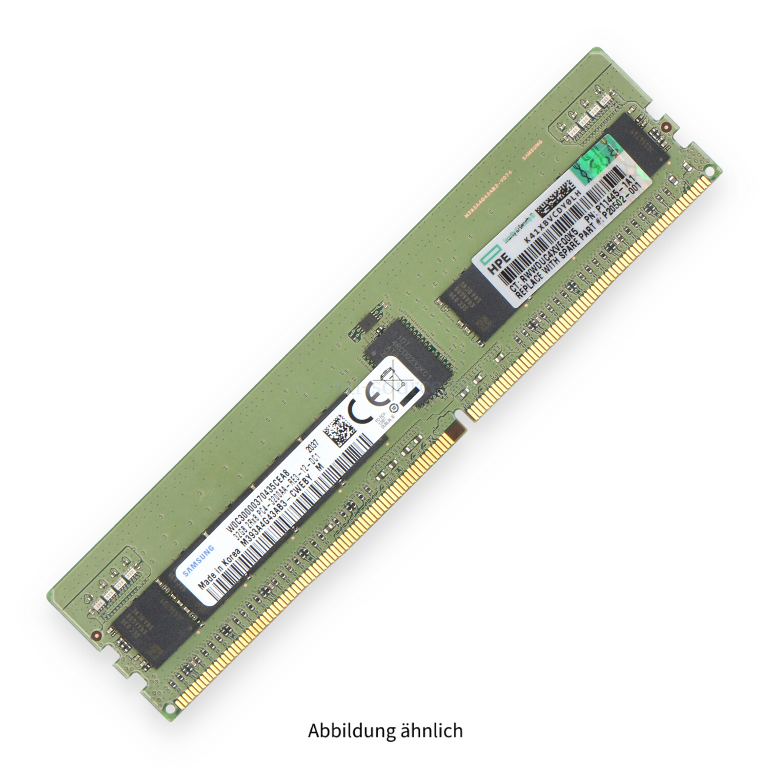 HPE 32GB PC4-25600AA-R DIMM Dual Rank x8 (DDR4-3200) Registered ECC P07644-B21 P20502-001 P11445-1A1